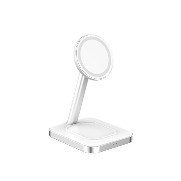 Induktionsladdare - Force Power - 3 i 1 - MagSafe-kompatibel - 15W - Vit Vit