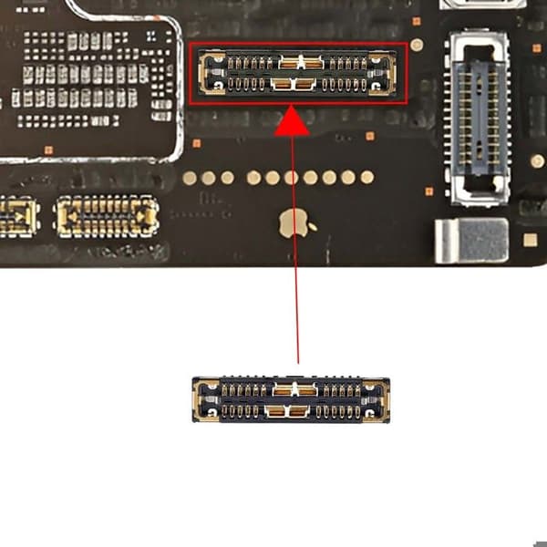 FPC NFC -liitin iPhone 16 Pro / 16 Pro Max 22-nastainen musta Svart