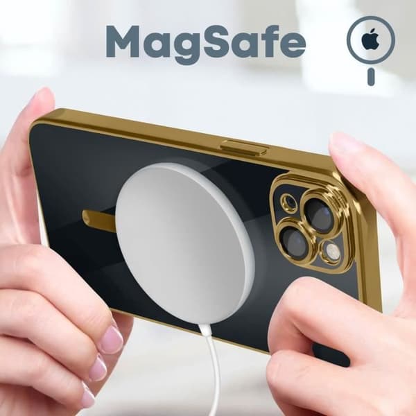 Coque - Apple - iPhone 14 Plus - Silikoni - Kulta - Yhteensopiva MagSafe Guld