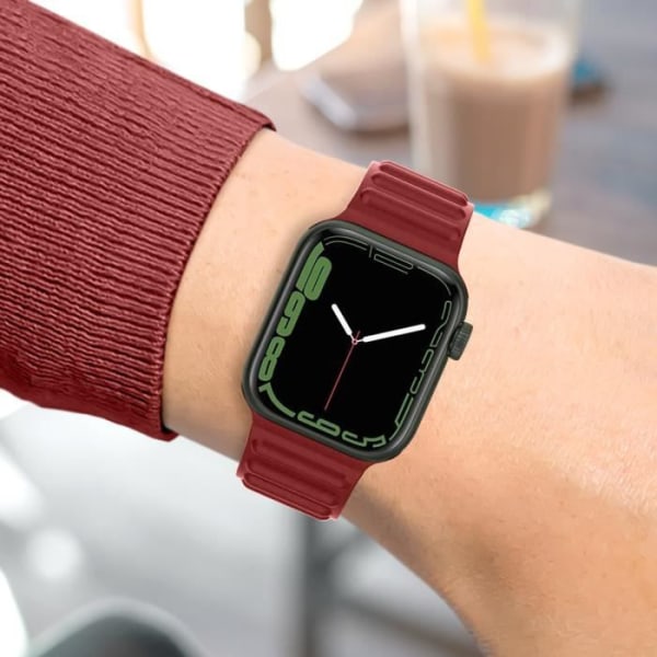 Armband för Apple Watch 41 mm / 40 mm / 38 mm Silikon Justerbar Bordeaux