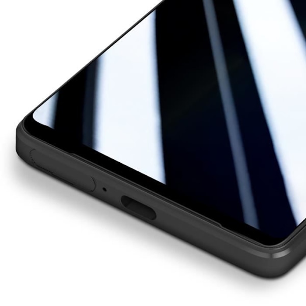 Näytönsuoja - AVIZAR - Sony Xperia 1 V - 9H karkaistu lasi - Naarmuuntumaton - Läpinäkyvä mustalla ääriviivalla