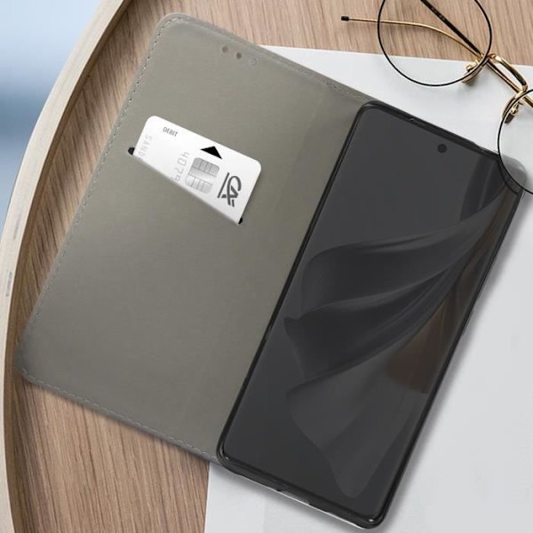 Taske til Oppo Reno 10 og Reno 10 Pro - AVIZAR - Pungholderfunktion - Sort Svart