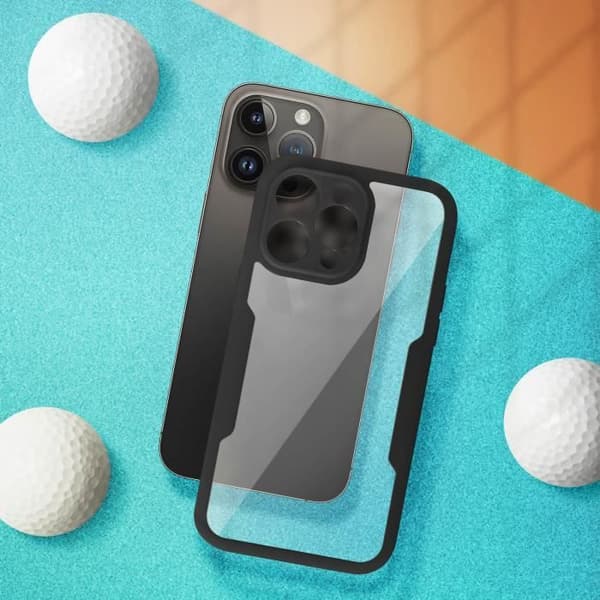 Beskyttelsesskal - AVIZAR - iPhone 14 Pro Max - Plexiglas - Polymer - Sort Svart