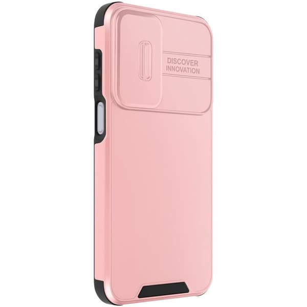 Coque för Samsung Galaxy A16 Stötsäker Med Skjutbart Kameraskydd Roséguld Rosa