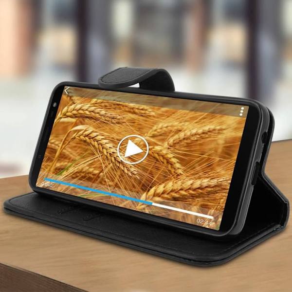 Fodral för Samsung Galaxy J6 - Svart - Silikongel - Stödfunktion - Magnetisk - Mjuk Svart