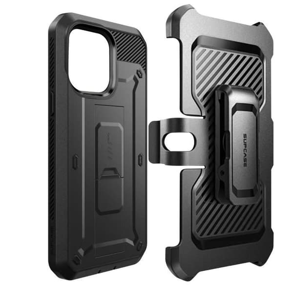 Smartphone etui - Supcase - Unicorn Beetle Pro - iPhone 15 Pro Max - Stødabsorberende - Ståfunktion Svart