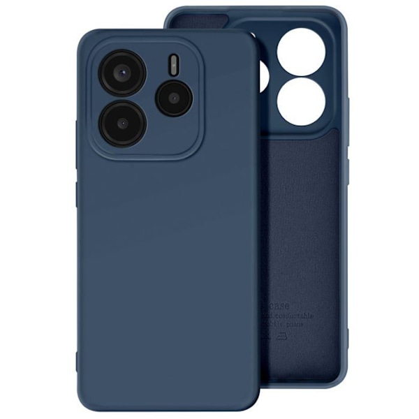 Coque för Xiaomi Redmi Note 14 5G Semi-rigid Soft-touch Anti-spår Blå Natt Blå