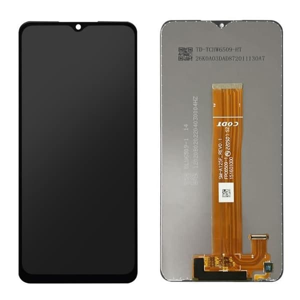 LCD-skærm berøringsglas til Samsung Galaxy A04s - Sort Svart