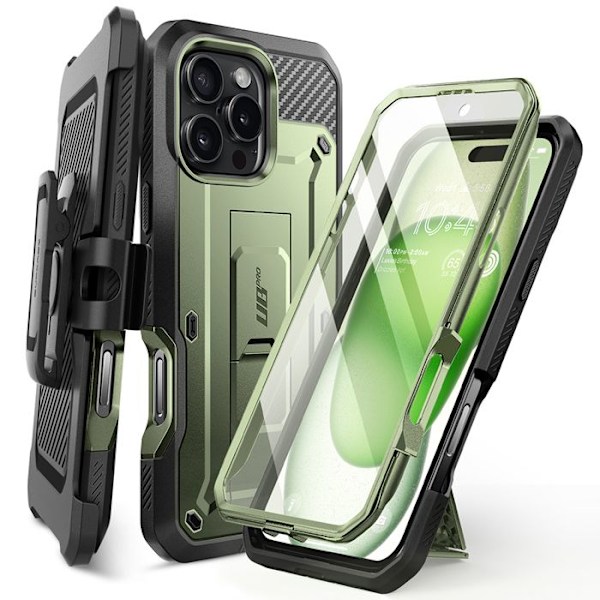 iPhone 16 Pro Max kuori - Supcase Unicorn Beetle Pro - Guldan grön