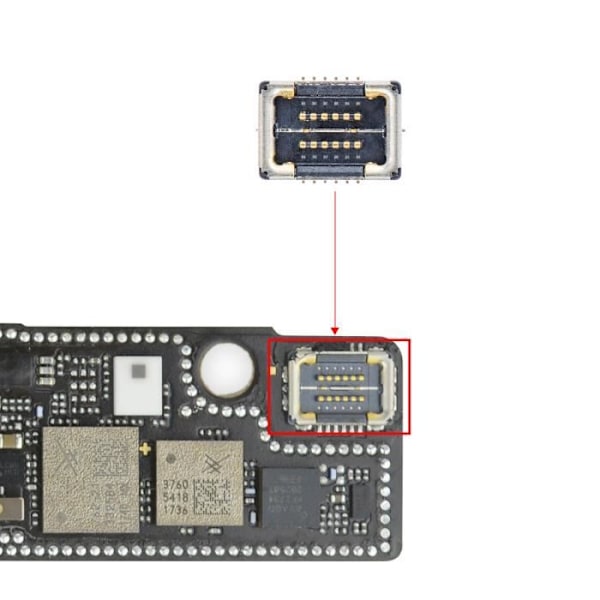 FPC Connector Wifi Antenne til iPhone X Sort