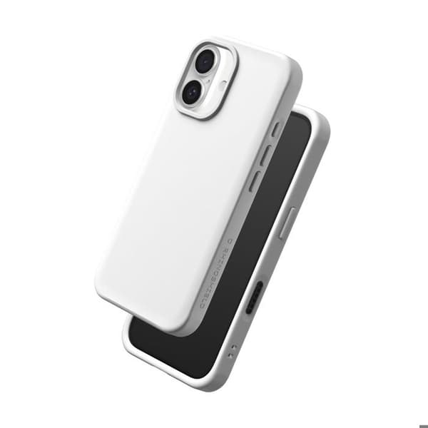 iPhone 16 Plus -kuori SolidX, langattomasti ladattava, Rhinoshield, valkoinen Vit