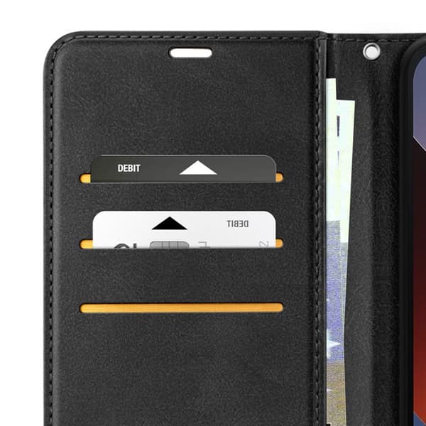 Retro Stil Tegnebog Etui til Redmi A7 Pro med Støtte Sort Svart