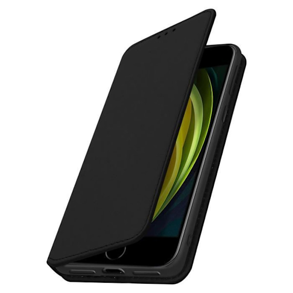 iPhone SE 2020 / 8 / 7 kotelo Folio Lompakkokotelo Musta Jalusta Toiminto Musta Svart