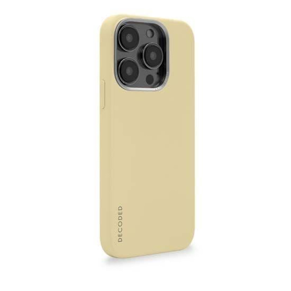 Suojakuori iPhone 14 Prolle - DECODED - Antimikrobinen silikoni - Beige Beige
