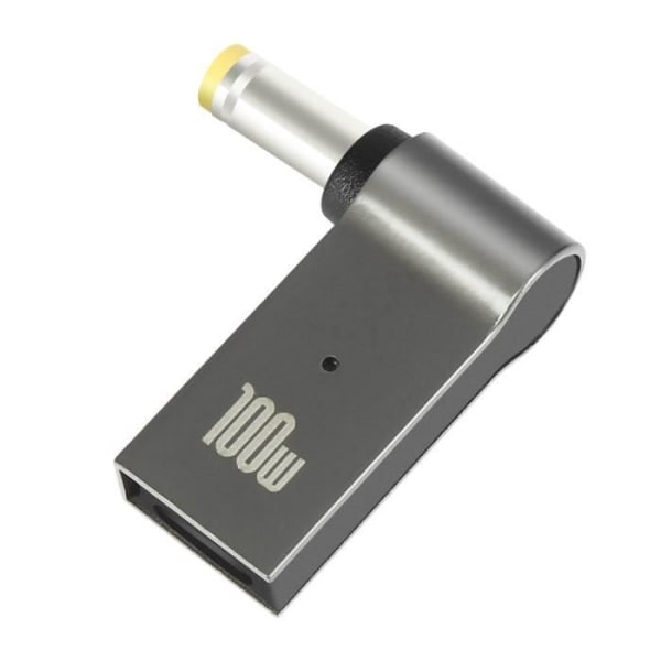 USB-C Latausadapteri - AVIZAR - ADA-100W-C027 - 100W - DC 5.5 x 1.7mm - Taskusuunnittelu Grå