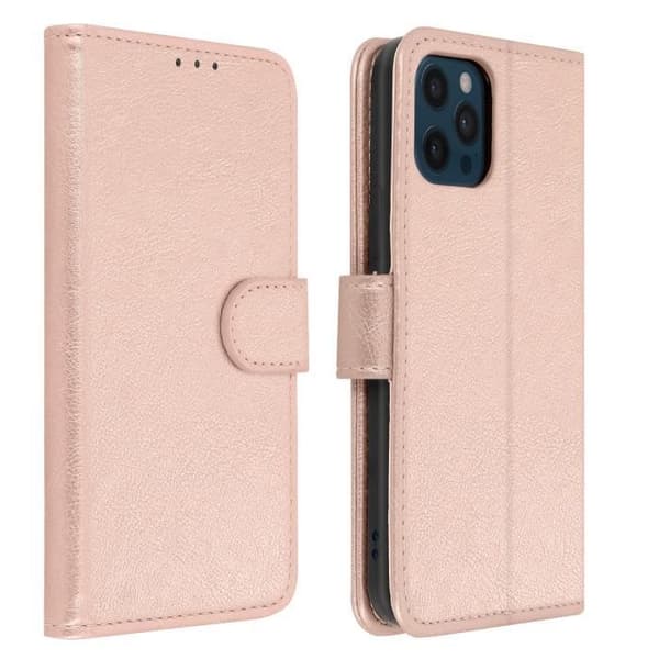 Etui - AVIZAR - iPhone 12 Pro Max - Beskyttelse - Kortholder - Videostøtte Roséguld