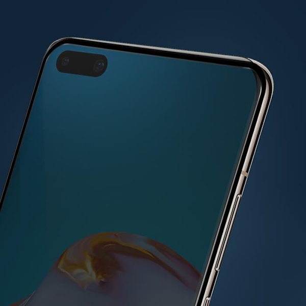 Huawei P40 Film - AVIZAR - 9H hærdet glasbeskyttelse - Modstandsdygtig - Gennemsigtig - Sort kontur