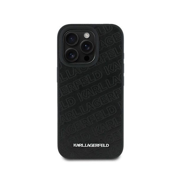 Coque quilted PU til iPhone 16 Pro Max med luksusdesign fra Karl Lagerfeld Sort Svart