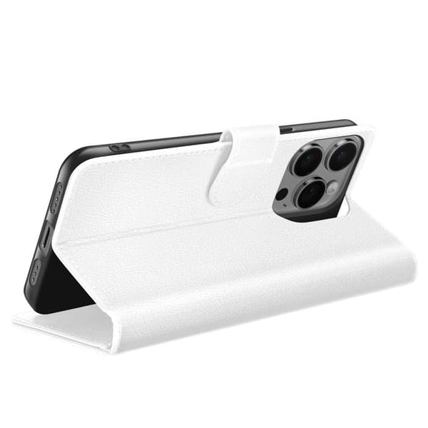 Plånboksetui för iPhone 14 Pro med stöd och magnetflik Zanaé Vit Vit