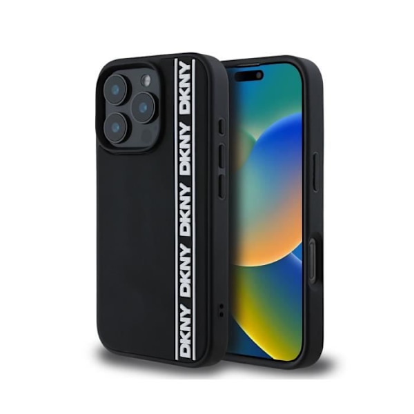 Coque til Apple iPhone 16 Pro Max 3D Rubber Repeat Ultra-Chic DKNY Sort Vit