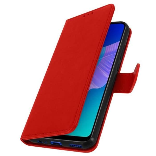 Foliofodral - AVIZAR - Huawei P40 Lite E - Röd - Hårddisken - Videostöd Röd