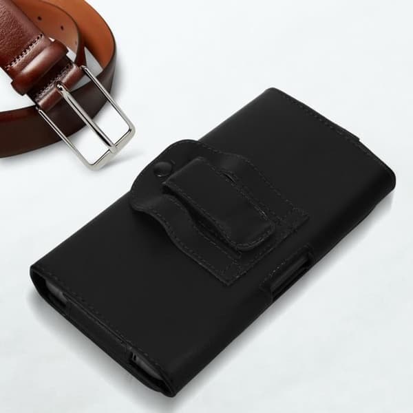 Universal telefonbæltepose - AVIZAR - Størrelse 4XL - Sort - Soft-Touch Interiør Svart