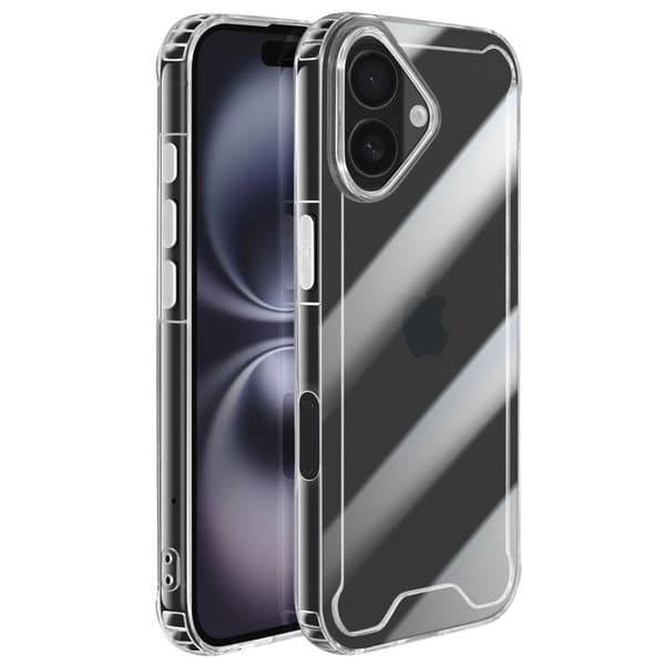 Cover til iPhone 17 - AVIZAR - Transparent - Blødt Silikone - Forstærkede Hjørner - Stødabsorberende Vit