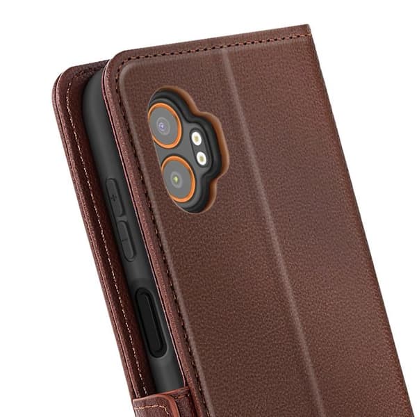 Etui Clapet - Galaxy XCover 7 Pro - Grå - Syntetiskt läder - Videostöd Grå