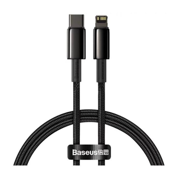 Lataus- ja Siirtokaapeli - BASEUS - USB-C-Lightning - 20W - 2m - Musta Svart