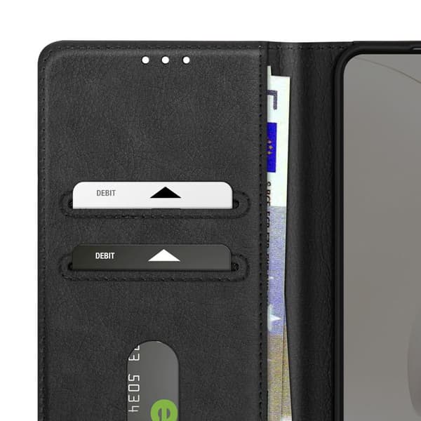 Étui til Honor 400 Lite - Chesterfield - Sort - Brieftaske - Video Støtte - Magnetisk Svart