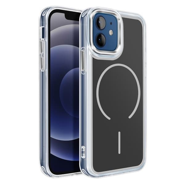 MagSafe-cover til iPhone 12 / 12 Pro Ultra Forstærket Bi-materiale Sort Svart