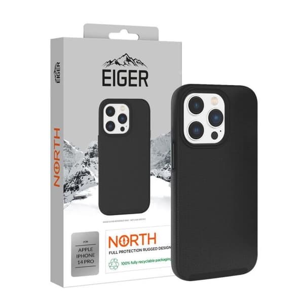 Coque - Eiger - iPhone 14 Pro - Ultra-Förstärkt - Fallskydd 4M - Svart Svart