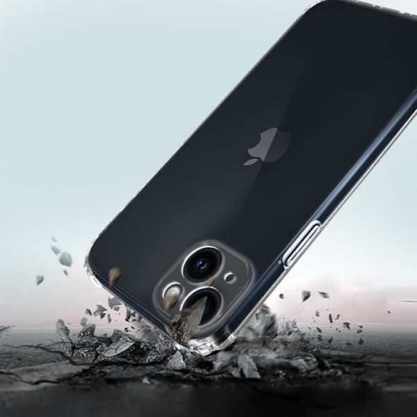 iPhone 14 Plus Fodral - AVIZAR - Soft Gel Silikon - Förstärkta hörn - Stötsäker Transparent Transparent