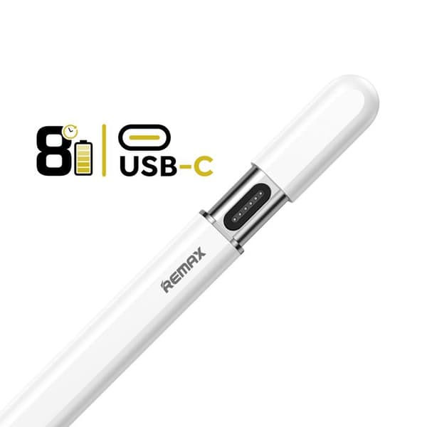 Taktile Bluetooth Magnetisk Stylus til iPad 2018 til 2024 med Palm Rejection Remax Hvid Vit