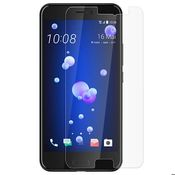 HTC U11 skärmskydd Ultra-resistent härdat glas 9H hårdhet Vit