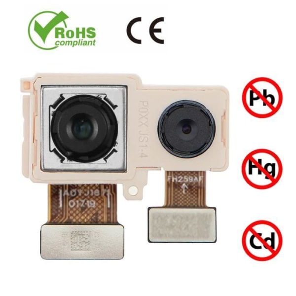 Bagkamera 13MP - AVIZAR - Huawei P Smart 2019 - Integreret forbindelsesledning - Sort Svart