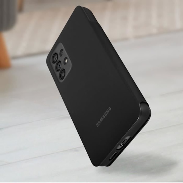 Officiel Etui - Samsung - Galaxy A33 5G - Touch Vindue - Antibakteriel Beskyttelse - Kortholder Svart