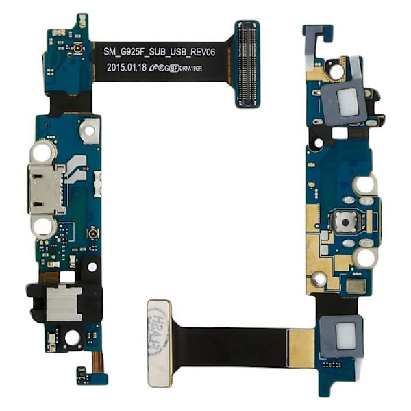 Ladeledning - AVIZAR - Samsung Galaxy S6 Edge - Micro-USB - Jack 3.5 - Sort