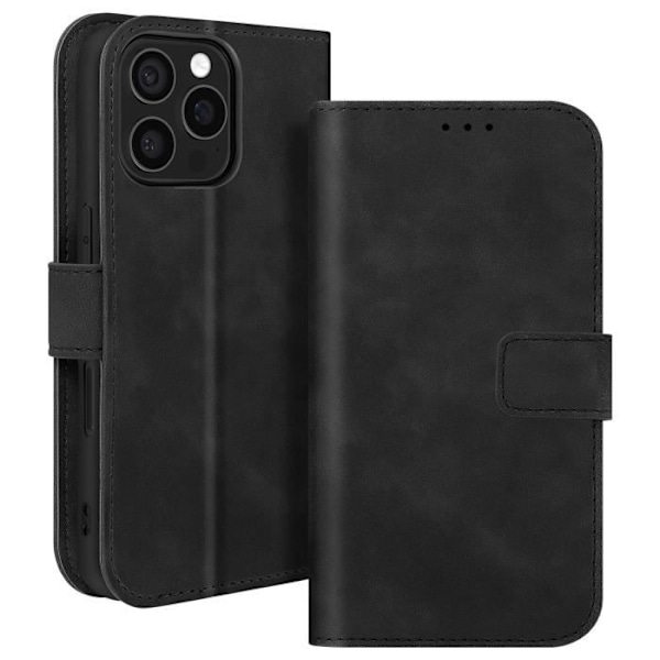AVIZAR Wallet Cover til iPhone 16 Pro Max - Sort - Flap - Video Support Svart
