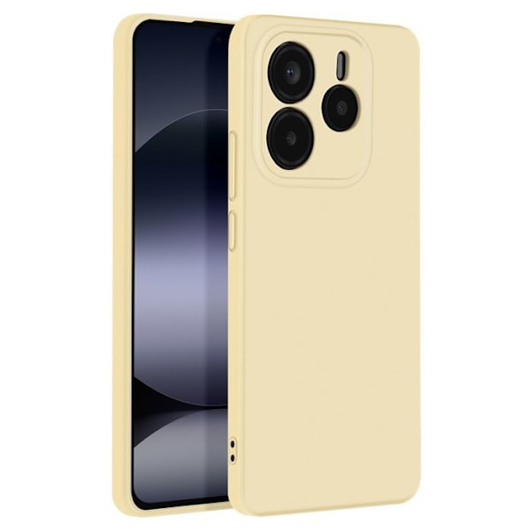 Xiaomi Redmi Note 14 5G - Puhelimen kuori, puolijäykkä, pehmeä kosketus, sormenjälki- ja likaa hylkivä, keltainen Gul