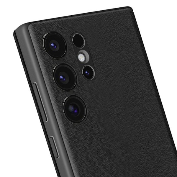 Etui med vindue til Samsung Galaxy S24 Ultra med klap til kortsort Svart