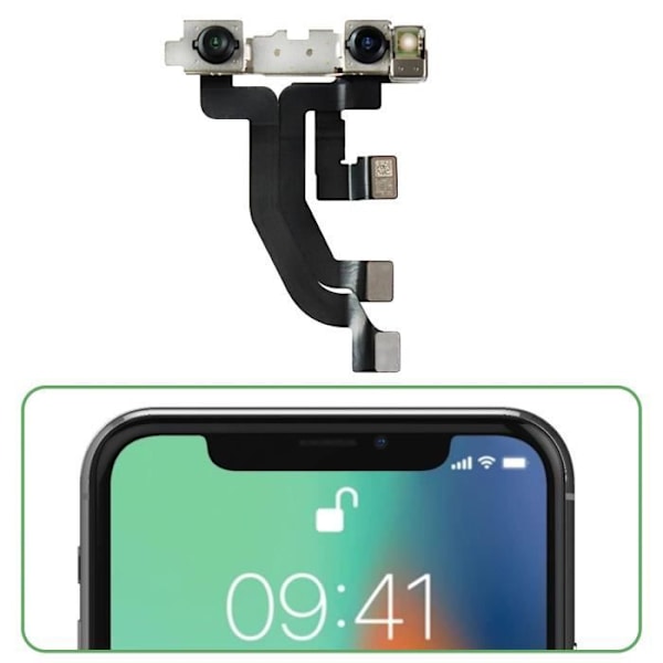 Frontkamera - AVIZAR - iPhone X - Sort - Selfie Sensor Svart