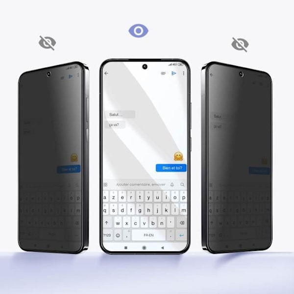 Härdat glas - ENKAY - Xiaomi 14 - Anti-spion - 9H hårdhet - Reptålig Svart