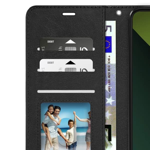 Etui til Redmi Note 13 Pro 5G - MAYAXESS - Pungholder og håndledsrem - Sort Svart
