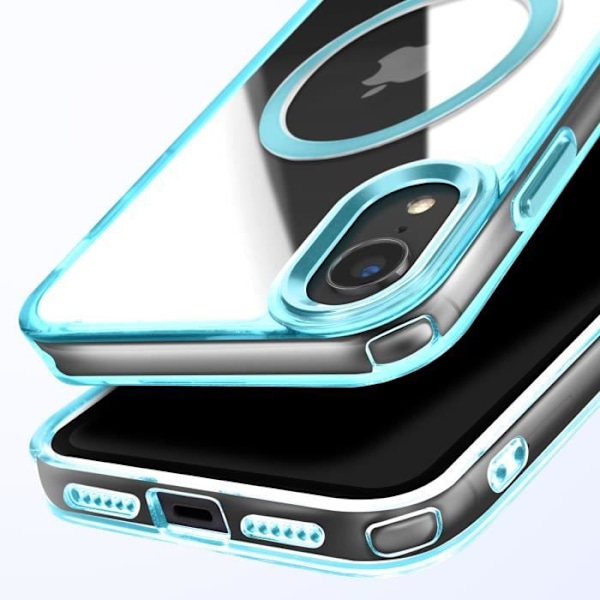 MagSafe-skal för iPhone XR Bakglas Färg Blå Blå