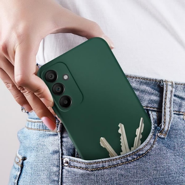 AVIZAR fodral för Samsung Galaxy A15 5G - Halvstyv Soft-touch Grön - Stötsäkert och repskydd Grön