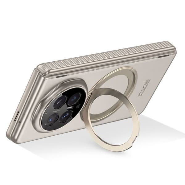 Helcover til Honor Magic V6 med støtte-ring og grå hærdet glas Grå