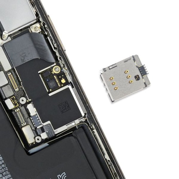 Ersättnings SIM-kortläsare för iPhone XS Grå Grå