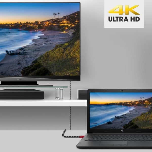 HDMI til HDMI han videokabel 4K Full HD High Speed 20m LinQ Sort