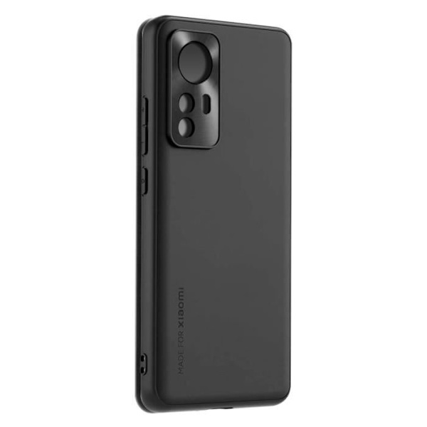 Sort hårdt etui til Xiaomi 12 Lite - Lavet til Xiaomi - Gennemsigtigt vindue - Fuld kropsbeskyttelse Svart